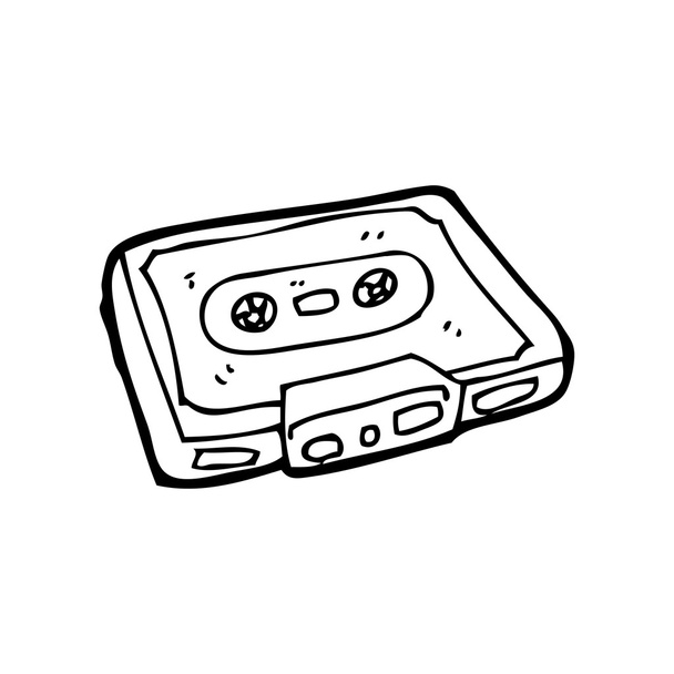 Retro cassette tape cartoon - Vector, afbeelding