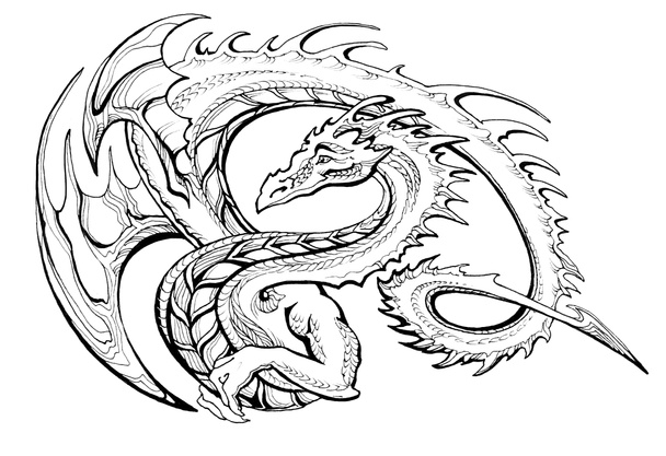 Крилатий дракон wyvern
 - Фото, зображення