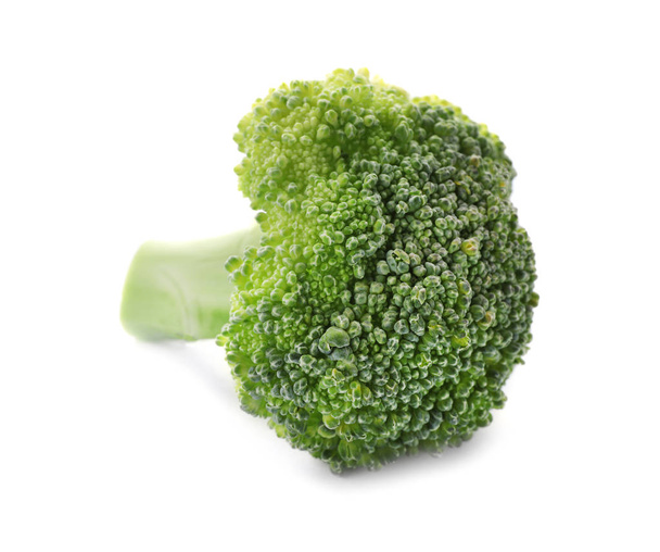 Fresh green broccoli on white background. Organic food - Foto, afbeelding