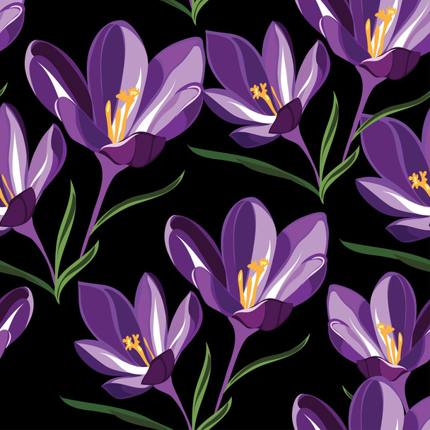 Seamless pattern for design with spring flowers - Vector, Imagen