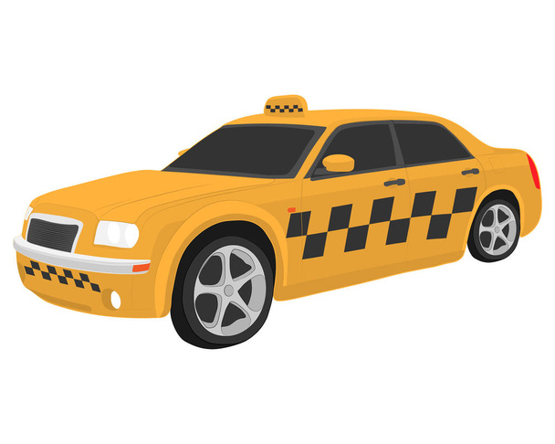 Žluté taxi auto vektorové kreslení obrázku - Vektor, obrázek