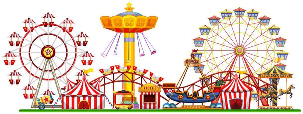 A Panorama of Fun Fair illustration - Vector, Image