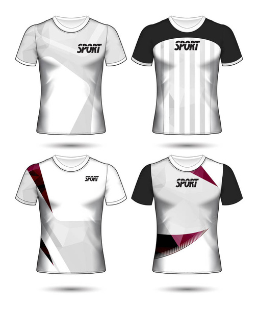 Conjunto de fútbol o camiseta de fútbol plantilla estilo camiseta, Diseñe su club de fútbol vector ilustración - Vector, imagen