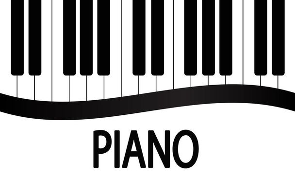 Czarno-białe tło klawisze fortepianu. Ilustracji wektorowych, eps 10 - Wektor, obraz