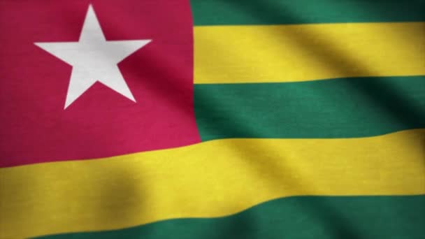 Vlag van Togo zwaaien animatie. Vlag van Togo - Video