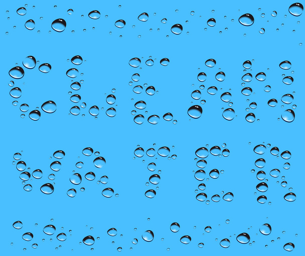 Gotas de chuva de água limpa
 - Vetor, Imagem