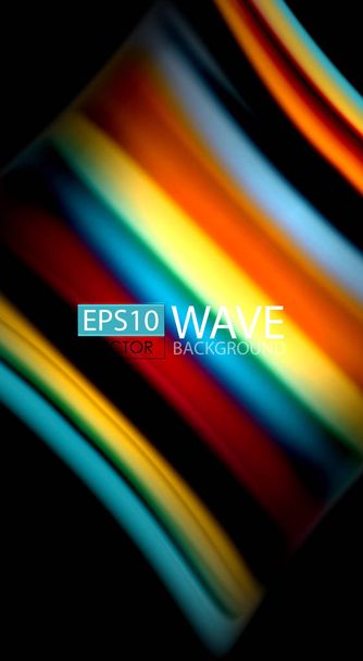 Blur color wave lines abstract background - Wektor, obraz