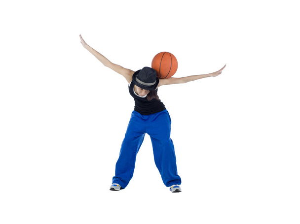 női táncos a kosárlabda - Fotó, kép