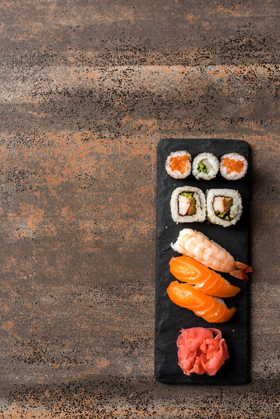 Set of Japanese sushi. Close up - Фото, зображення