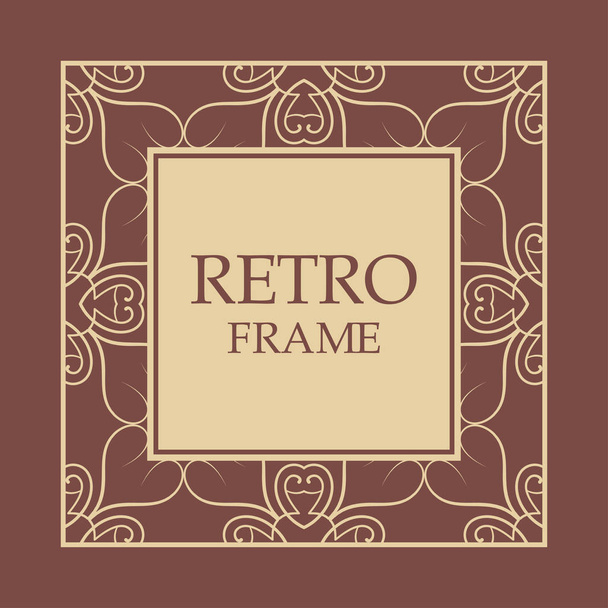 Vintage decorative frame - Vektör, Görsel