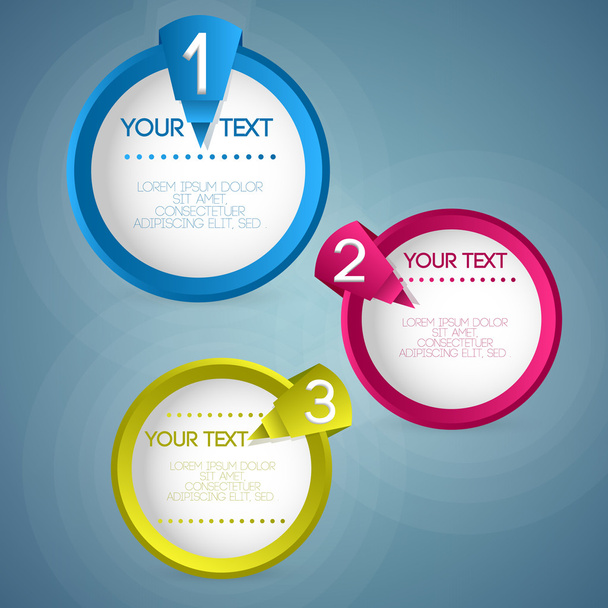 Your text on the three circles drawn - Vector, Image