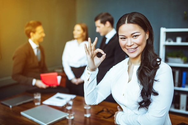 Modern business woman in business meeting - Photo, Image