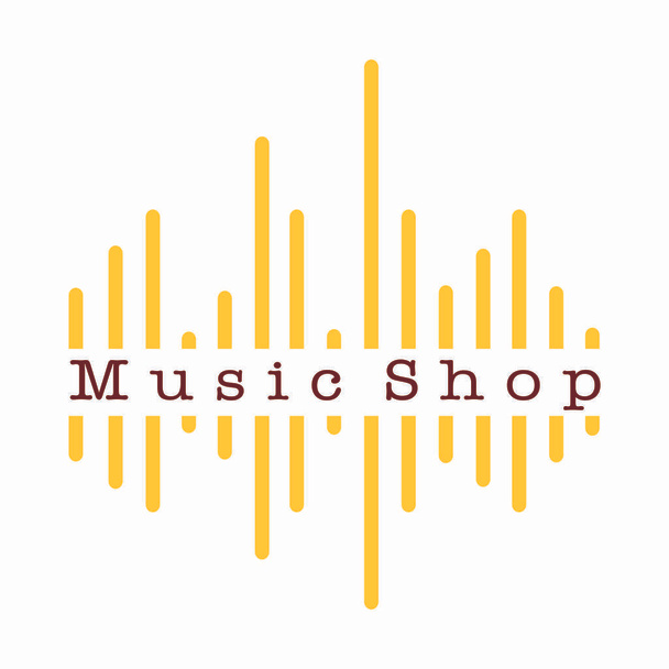 лейбл магазина музыки
 - Вектор,изображение