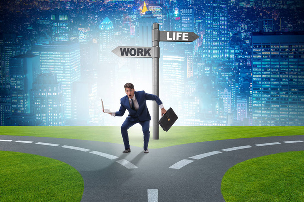 Pracovní život nebo domácí rovnováha podnikatelský koncept - Fotografie, Obrázek