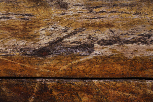 Rough wooden surface texture. Warm brown timber texture macro photo. Natural wood background. Distressed weathered lumber board. Natural timber surface. Wooden table top view. Lumber plank floor - Photo, image