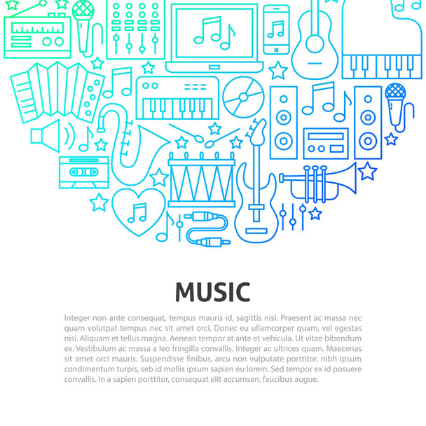 Music Line Concept - Vector, Image