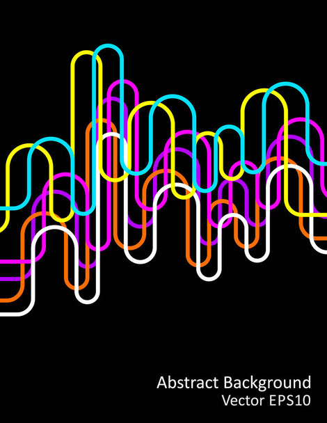 Neon waves abstract background - Vektori, kuva