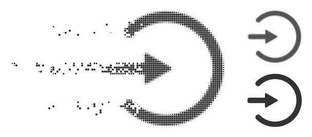 Ícone de entrada de meio-tom de pixel dissipado
 - Vetor, Imagem