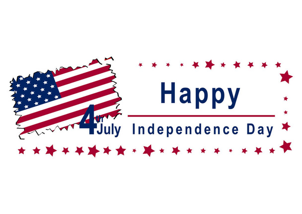 Independence Day - design with text. Vector file, eps 10 - Vector, Image