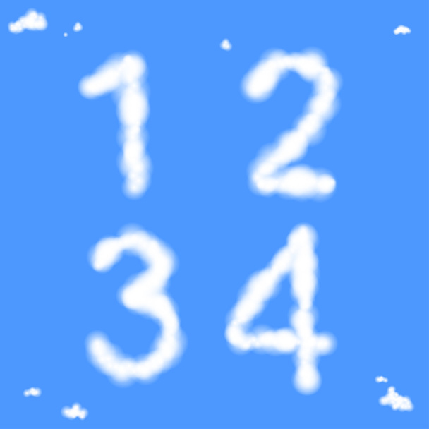 Números de nubes
 - Vector, imagen