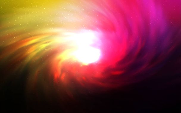 Темно-розовый, желтый векторный узор со звездами ночного неба. Сияющая цветная иллюстрация с яркими астрономическими звездами. Лучший дизайн для вашего объявления, плаката, баннера
. - Вектор,изображение