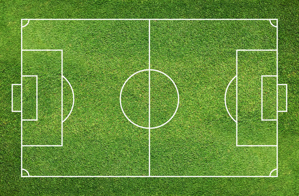 Campo da calcio o campo di calcio con erba verde modello e texture per lo sfondo
. - Foto, immagini