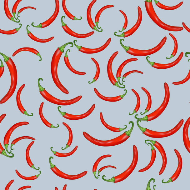 Vektor varratmentes háttérben a piros csípős paprika - Vektor, kép