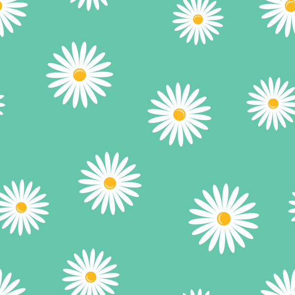 Kamilla virág ikon zökkenőmentes mintás háttérrel. Üzleti koncepció vektoros illusztráció. Daisy Kamilla jel minta. - Vektor, kép
