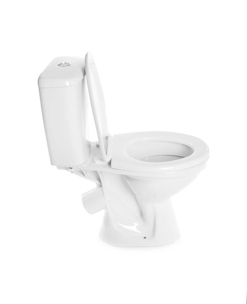 New ceramic toilet bowl on white background - Fotografie, Obrázek