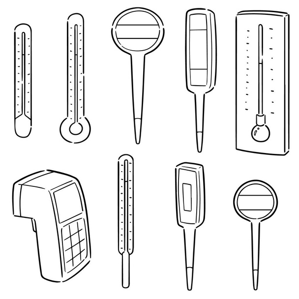 ensemble vectoriel de thermomètre - Vecteur, image