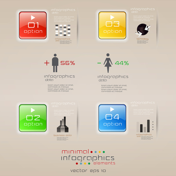 Minimal infographics. Vector - Διάνυσμα, εικόνα
