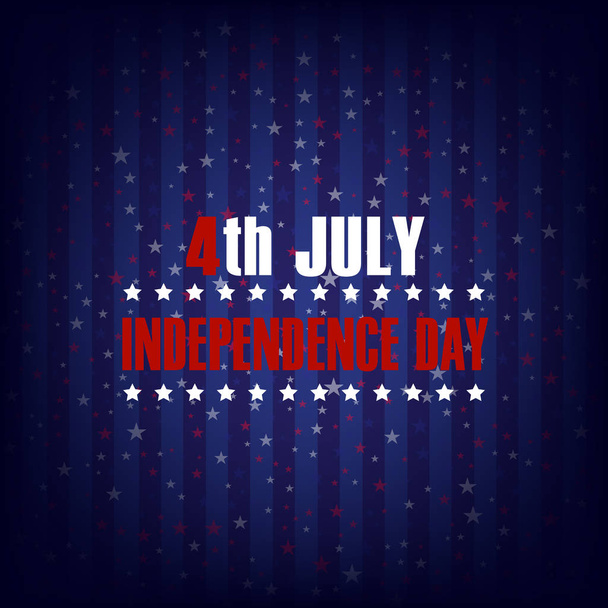 4th of July. Happy Independence Day greeting card. Vector. - Vetor, Imagem