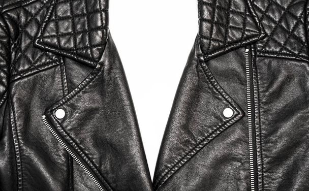 stylish black jacket, macro - Foto, Imagen
