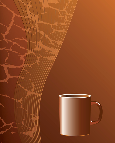 Caneca de café com fundo abstrato
 - Vetor, Imagem