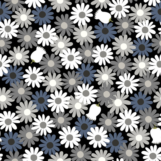 Flower illustration pattern,I designed a flower,This painting continues repeatedly seamlessly, - Vector, Image