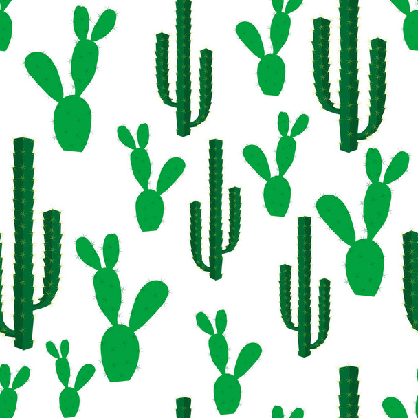 Seamless backgrounds with cactus flowers - Vektör, Görsel