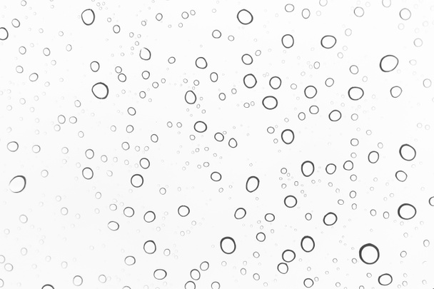 Gotas de agua, gotas de lluvia sobre fondo de vidrio
 - Foto, Imagen