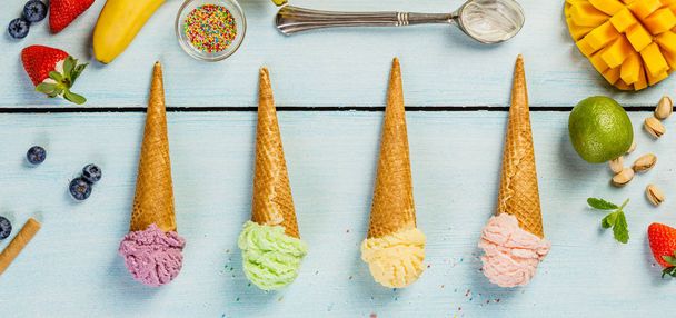 Variety of ice cream - Zdjęcie, obraz