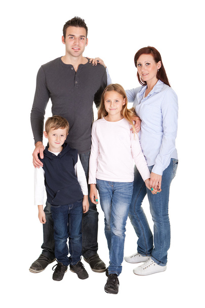 Portrait of happy family with their children - Zdjęcie, obraz