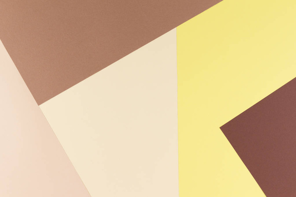 カラフルな柔らかい茶色、ベージュと黄色の用紙の背景. - 写真・画像