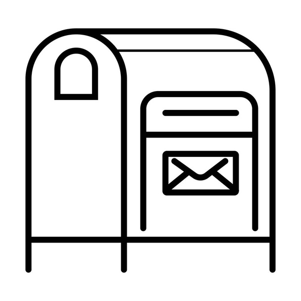 Briefkasten flaches Symbol, Vektorabbildung - Vektor, Bild