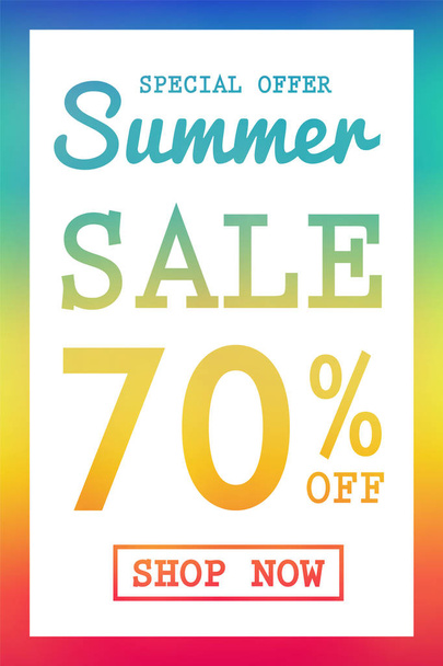 Concept of colourful poster for Summer Sale. Vector. - Wektor, obraz