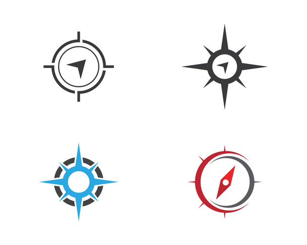 Bussola logo modello icona vettoriale illustrazione design - Vettoriali, immagini