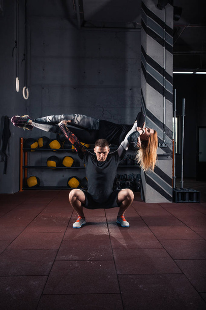 Sport, fitness, teamwork and couple concept. - Foto, immagini