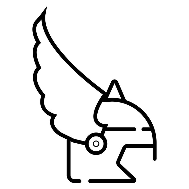 Icona Casco gaelico con ali, illustrazione vettoriale
 - Vettoriali, immagini