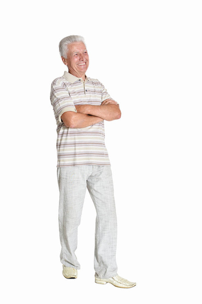 senior man  posing isolated on white background - Foto, afbeelding