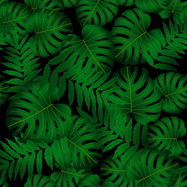 Vector seamless tropical pattern - ベクター画像