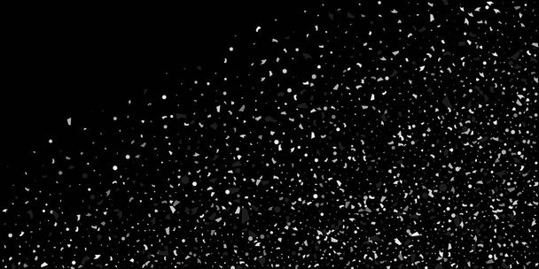 A glitter of silver particles on a black - Vector, afbeelding