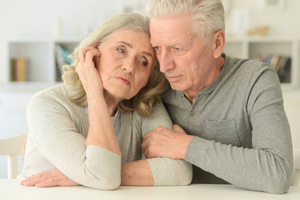 Sad Senior couple at home  - Foto, immagini