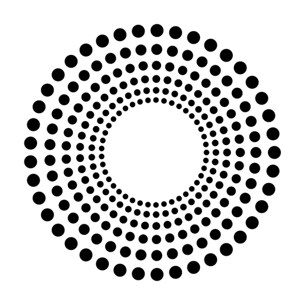 Czarne kropki streszczenie na białym tle na białym tle w technologia tło, 3d ilustracja koła - Zdjęcie, obraz